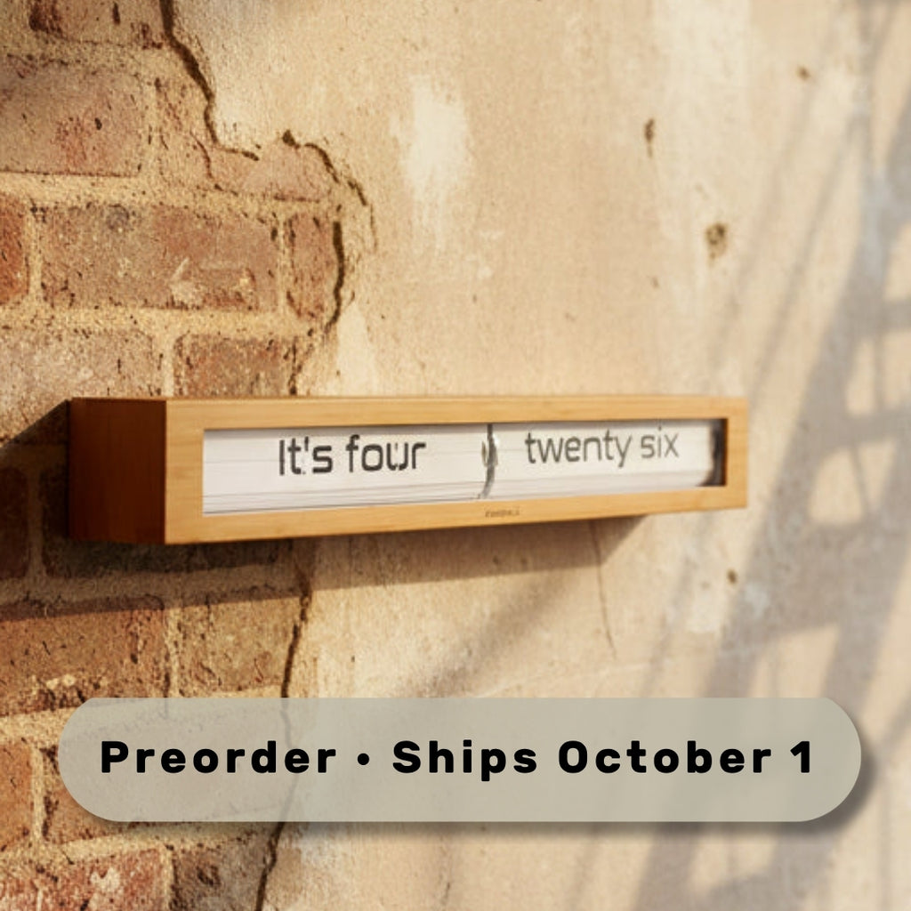 Texttime 2.0 Bamboo Modern Text Flip Clock