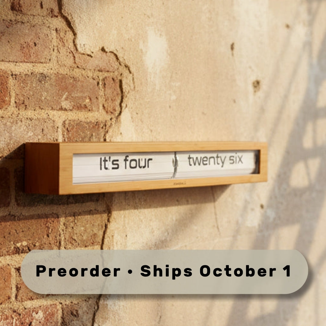 Texttime 2.0 Bamboo Modern Text Flip Clock