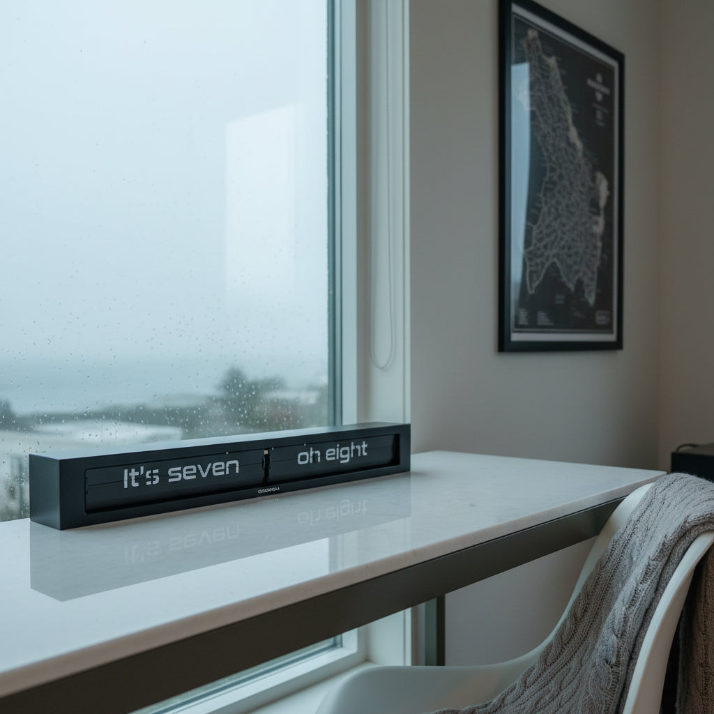 Modern Text Flip Clock Metal | Cloudnola