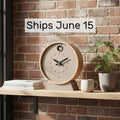 Taupe Dot Modern Cuckoo Clock with Stand
