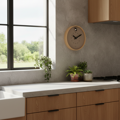 Pre-Order - Dot Taupe Cuckoo Clock