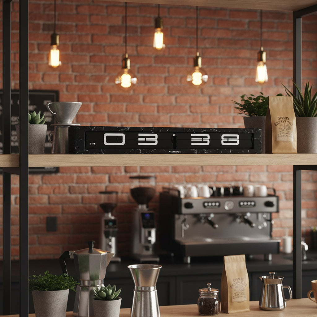 Timeline AM/PM Flip Clock Cloudnola