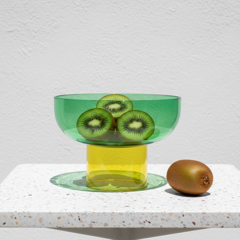 Tip Top Small Reversible Glass Bowl – Green & Yellow Small