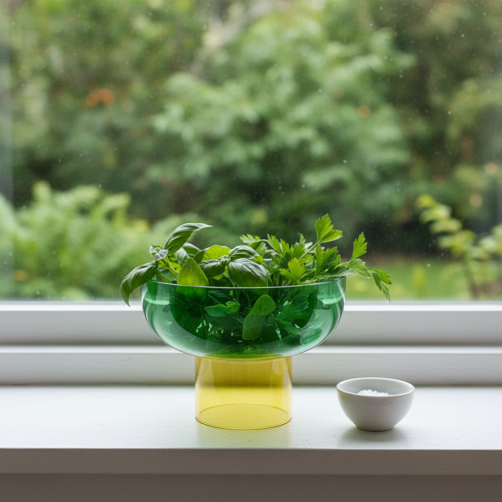 Tip Top Small Reversible Glass Bowl – Green & Yellow Small