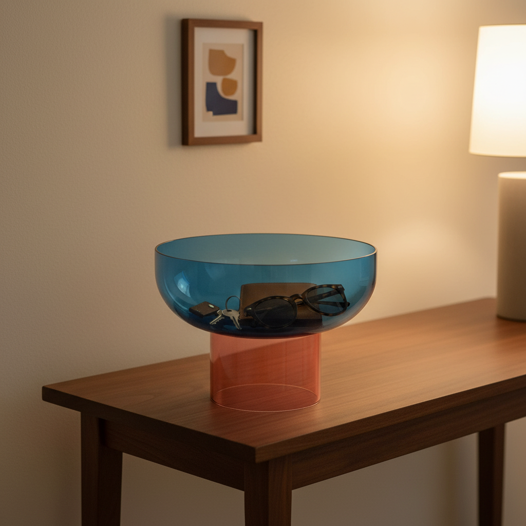 Tip Top XL Reversible Glass Bowl – Blue & Pink XL