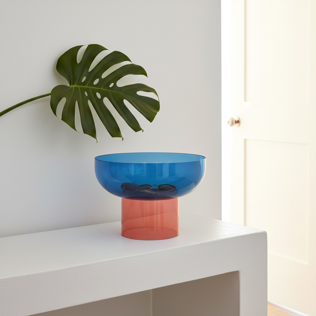 Tip Top XL Reversible Glass Bowl – Blue & Pink XL