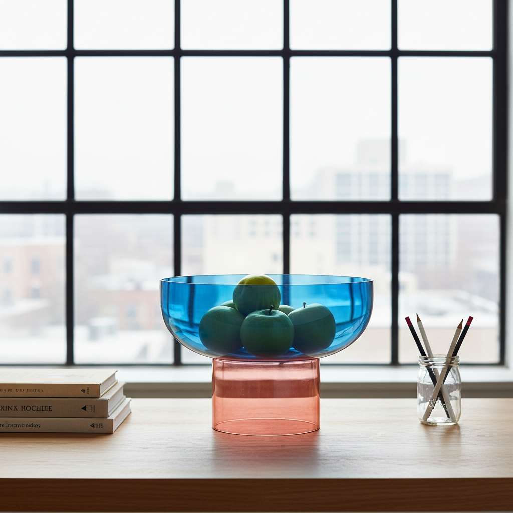 Tip Top XL Reversible Glass Bowl – Blue & Pink XL