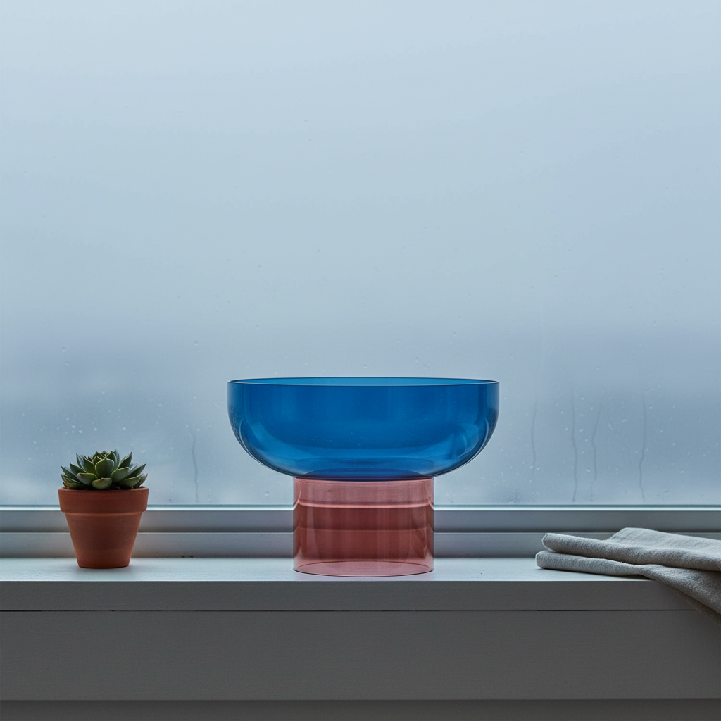 Tip Top XL Reversible Glass Bowl – Blue & Pink XL