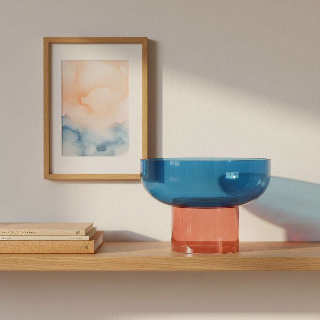 Tip Top XL Reversible Glass Bowl – Blue & Pink XL