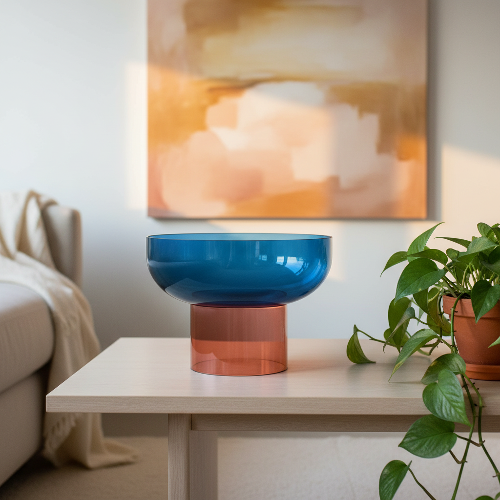Tip Top XL Reversible Glass Bowl – Blue & Pink XL