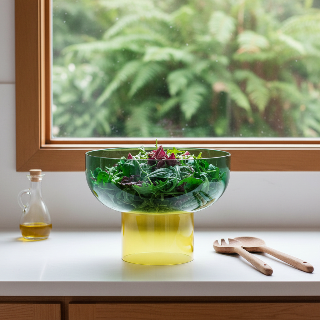 Tip Top XL Reversible Glass Bowl – Green & Yellow XL