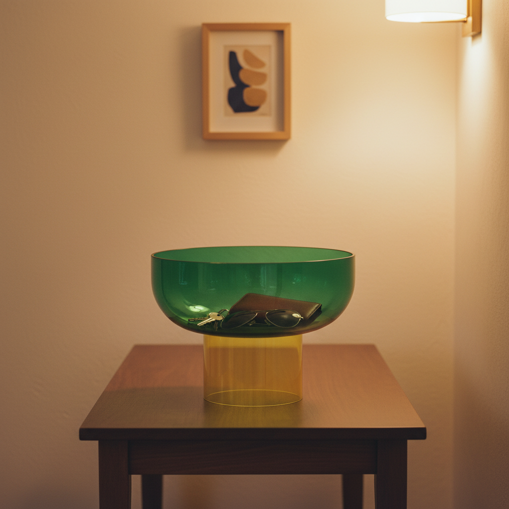 Tip Top XL Reversible Glass Bowl – Green & Yellow XL