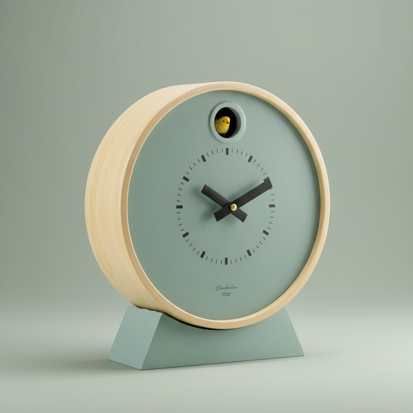 Dot Sage Cuckoo Clock + Stand