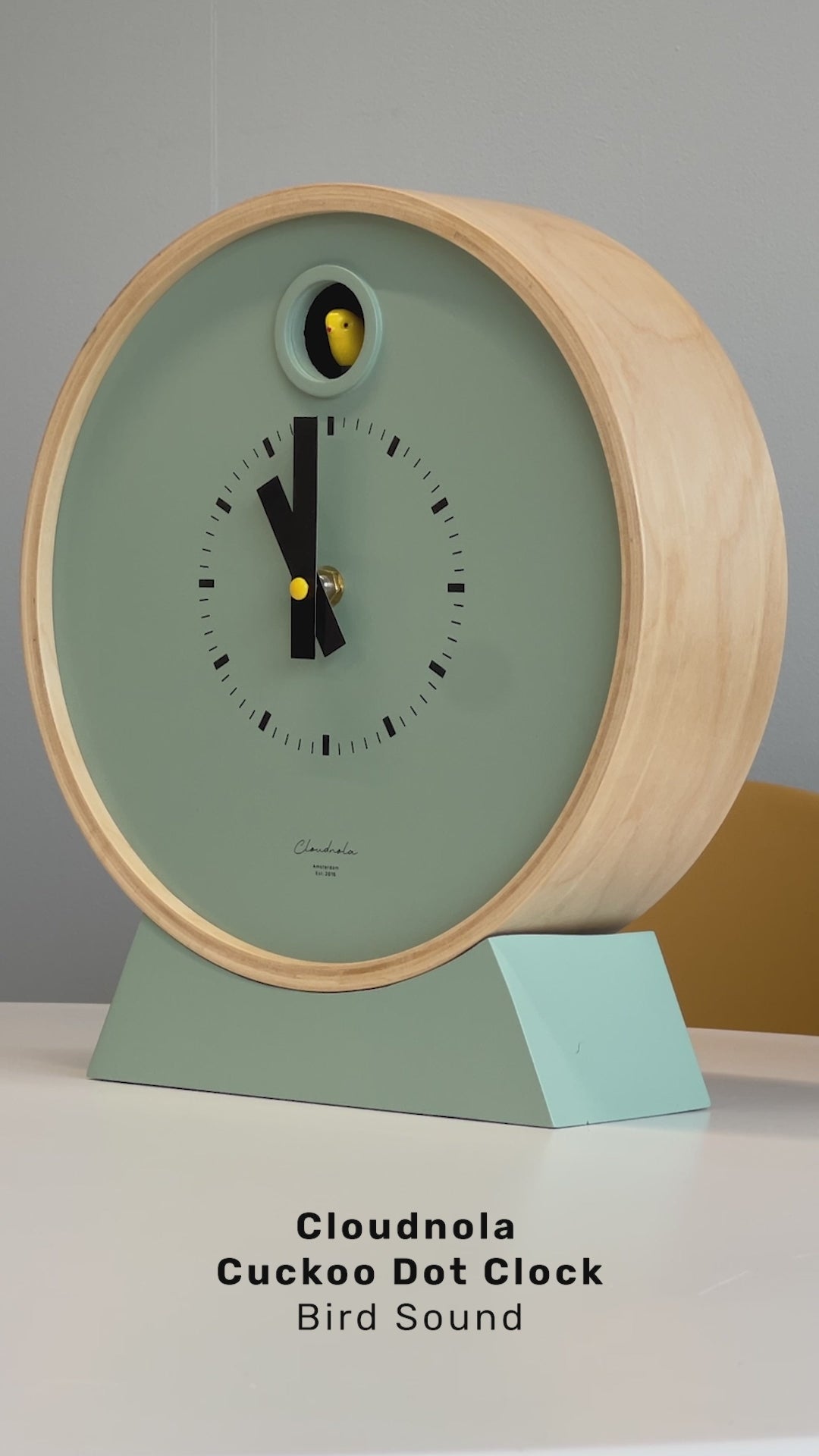 Cuckoo Cuckoo Clock Dot – Sage Green with Stand | Cloudnola | Cloudnola