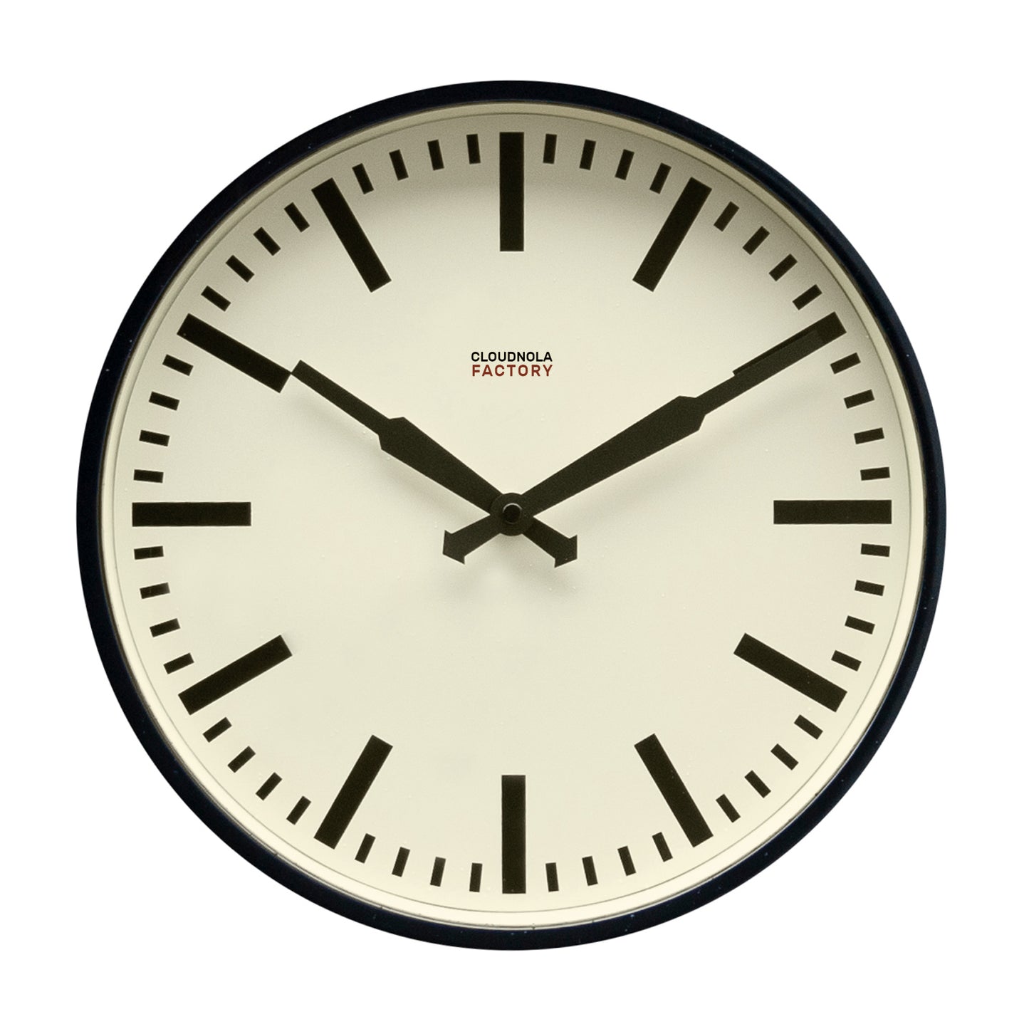 Factory Black Station Wall Clock