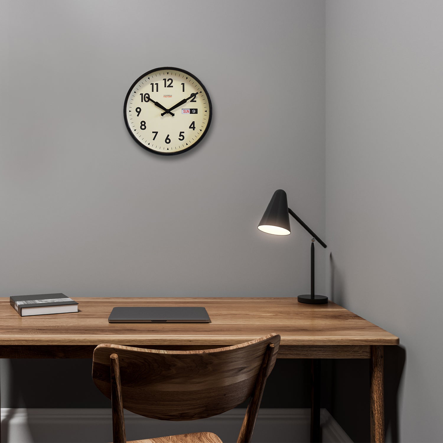 Cloudnola Factory Date Calendar Black Clock: Contemporary Design Meets  Day-to-Day Tracking.
