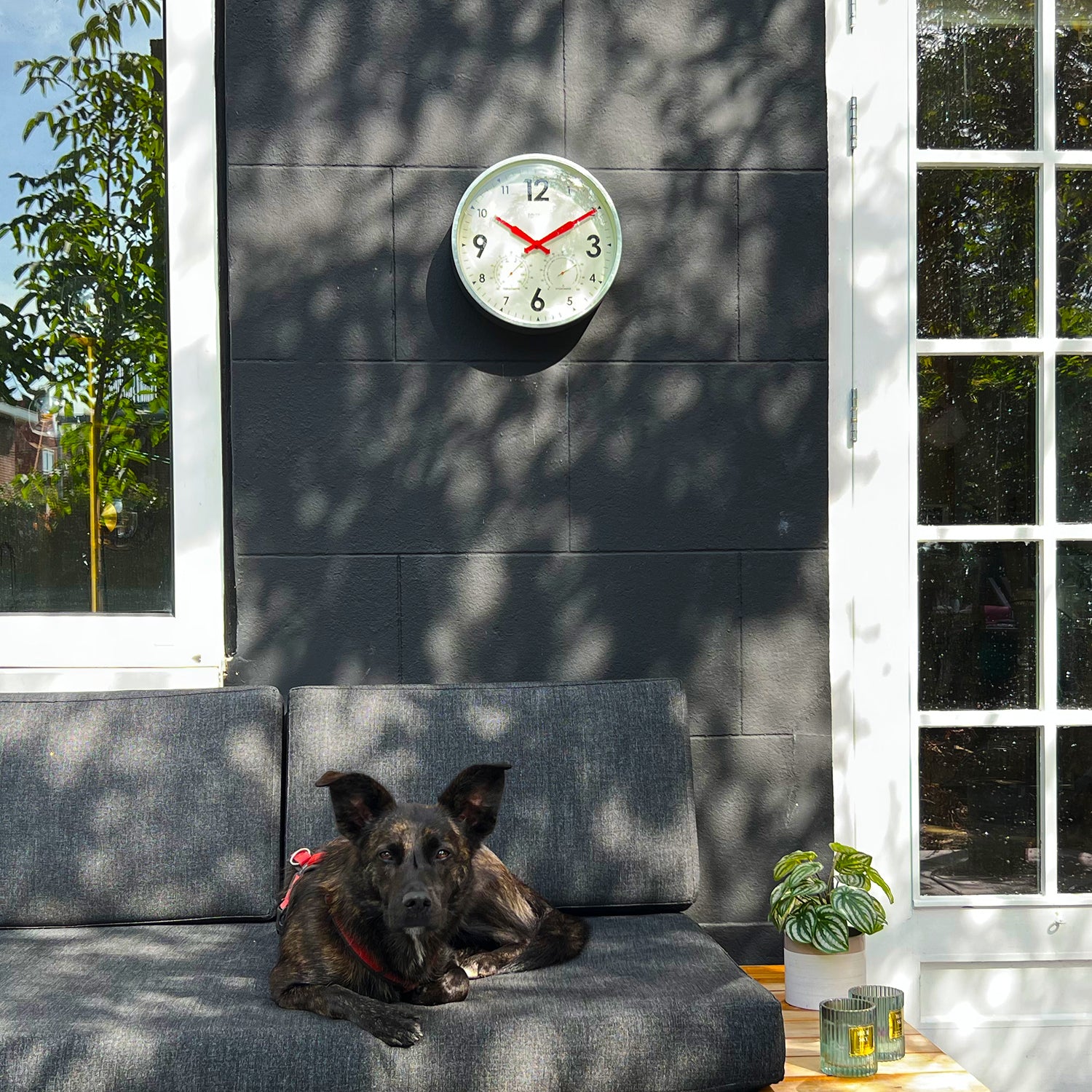 Factory Outdoor Zinc Wall Clock - Weatherproof Station with Barometer &  Temperature Readings