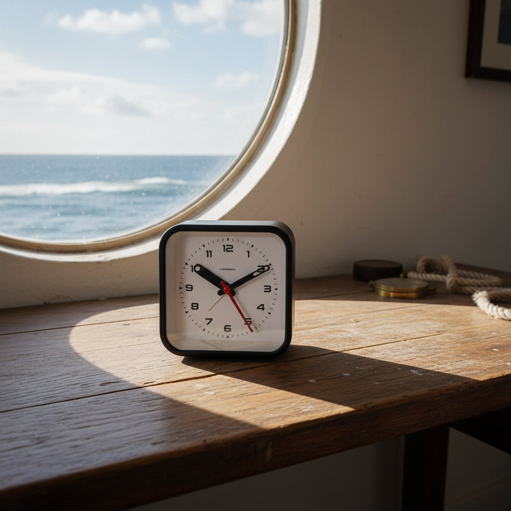 Railway Black - Alarm Clock Cloudnola